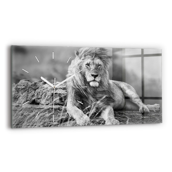 Horloge rectangulaire horizontale Abstraction - Lion