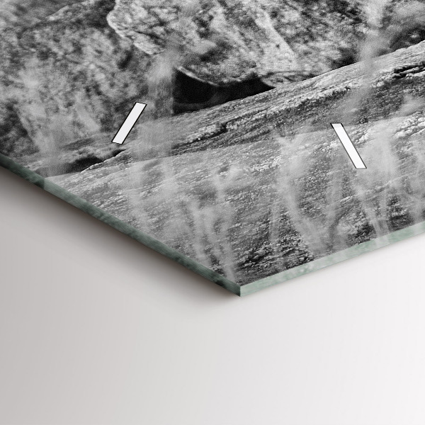 Horloge rectangulaire horizontale Abstraction - Lion