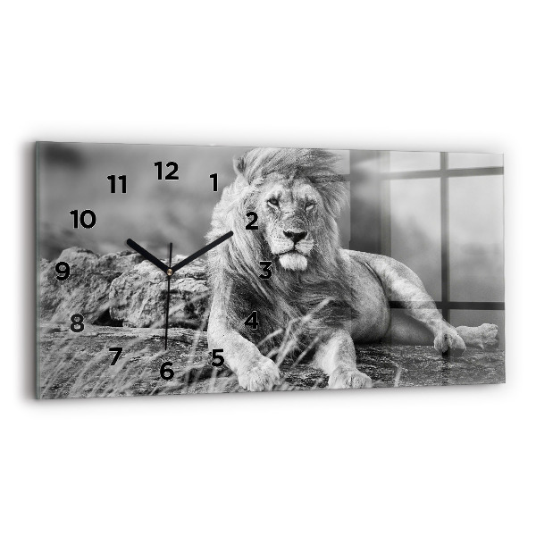 Horloge rectangulaire horizontale Abstraction - Lion