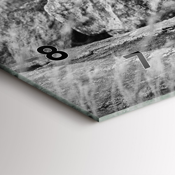 Horloge rectangulaire horizontale Abstraction - Lion