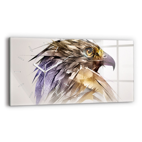 Horloge rectangulaire horizontale Oiseau de prédation