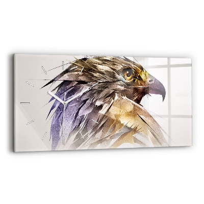 Horloge rectangulaire horizontale Oiseau de prédation