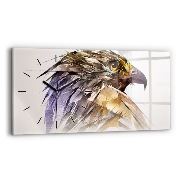 Horloge rectangulaire horizontale Oiseau de prédation