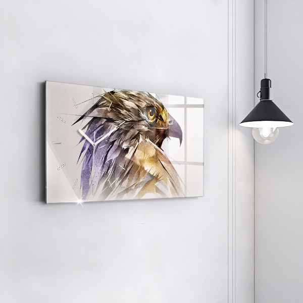 Horloge rectangulaire horizontale Oiseau de prédation