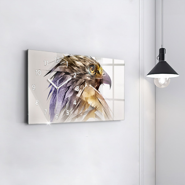 Horloge rectangulaire horizontale Oiseau de prédation