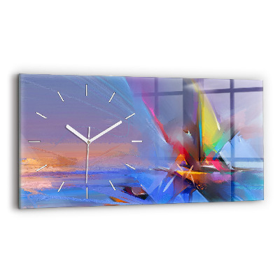 Horloge rectangulaire horizontale Paysage marin