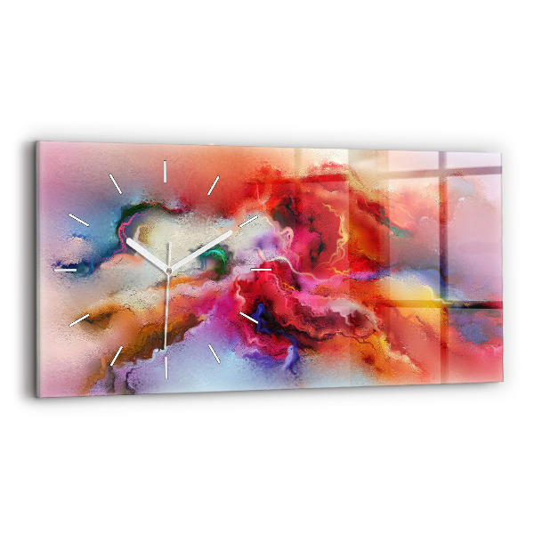 Horloge rectangulaire horizontale Peinture renversée