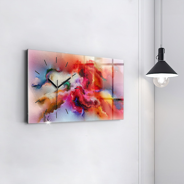 Horloge rectangulaire horizontale Peinture renversée