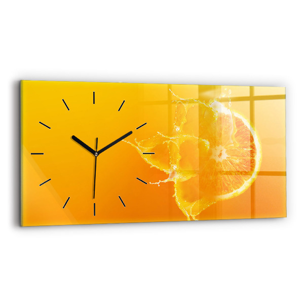 Horloge rectangulaire horizontale Orange
