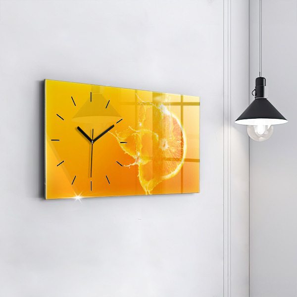Horloge rectangulaire horizontale Orange