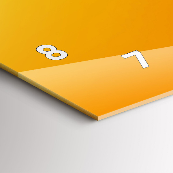 Horloge rectangulaire horizontale Orange