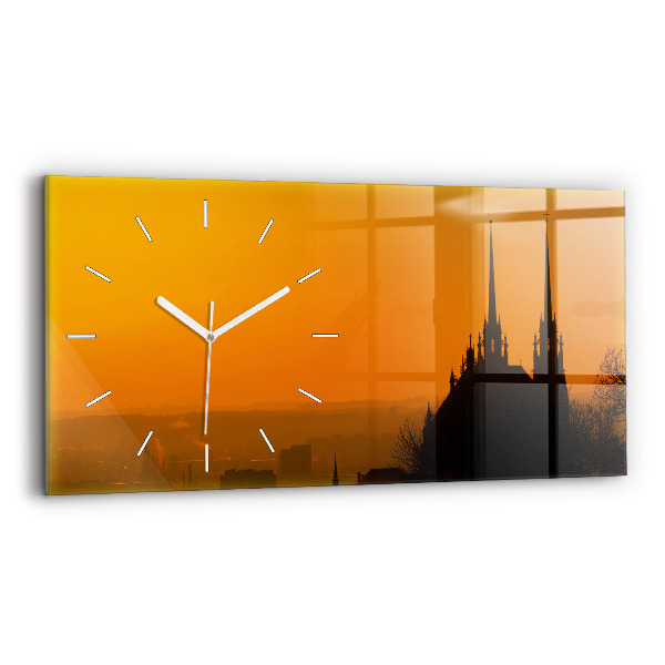 Horloge rectangulaire horizontale Vue de la cathédrale de Brno