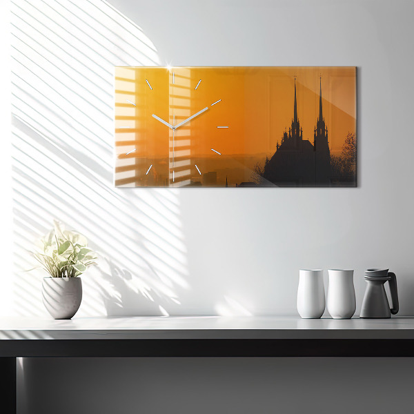 Horloge rectangulaire horizontale Vue de la cathédrale de Brno