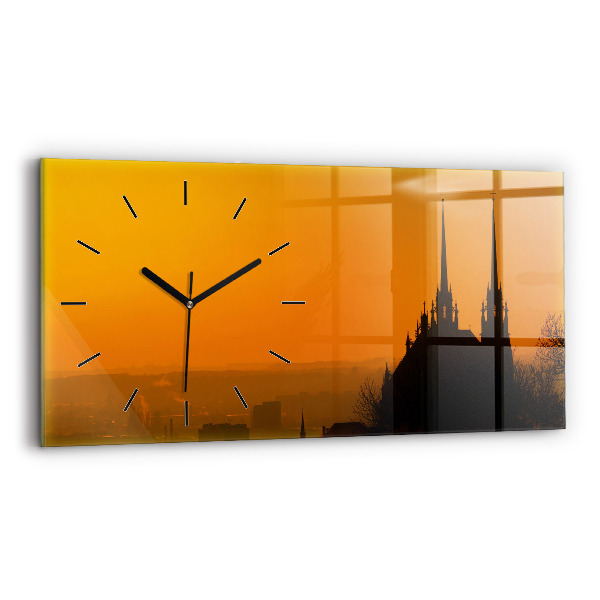 Horloge rectangulaire horizontale Vue de la cathédrale de Brno