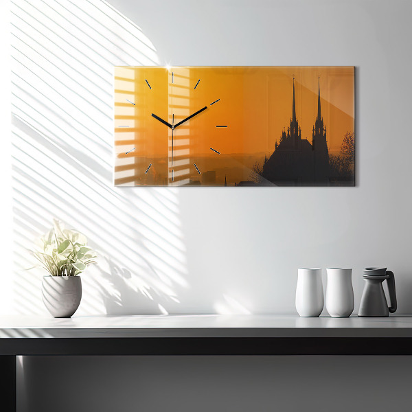 Horloge rectangulaire horizontale Vue de la cathédrale de Brno