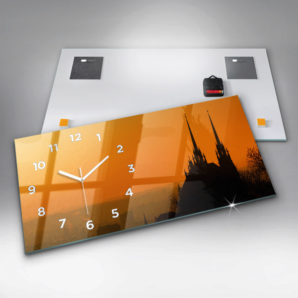 Horloge rectangulaire horizontale Vue de la cathédrale de Brno