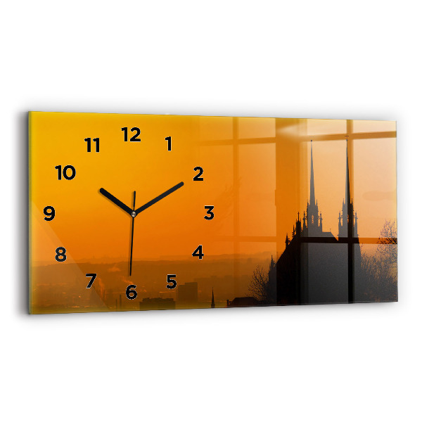 Horloge rectangulaire horizontale Vue de la cathédrale de Brno