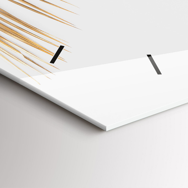 Horloge rectangulaire horizontale feuilles tropicales