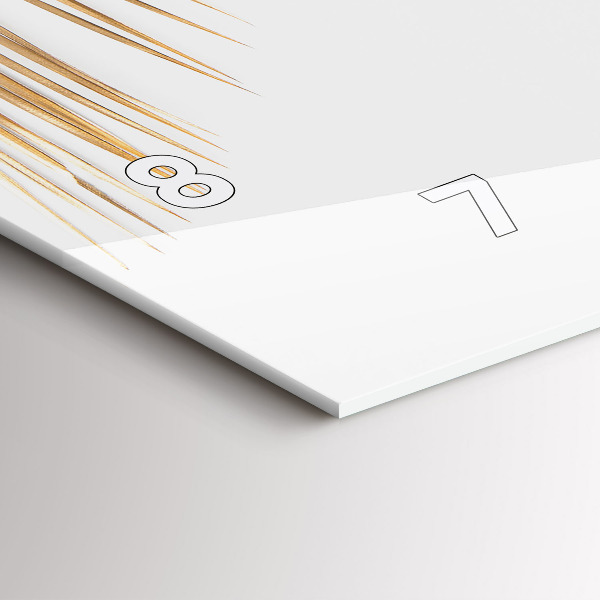 Horloge rectangulaire horizontale feuilles tropicales