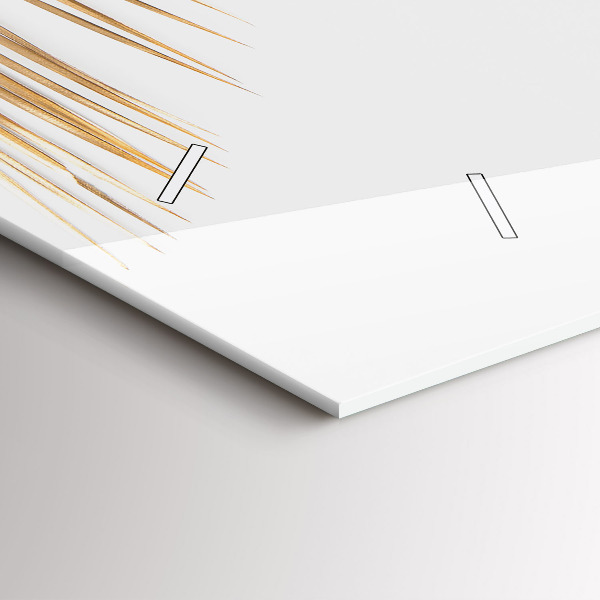 Horloge rectangulaire horizontale feuilles tropicales