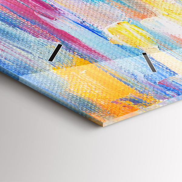 Horloge rectangulaire horizontale Couple sous la pluie