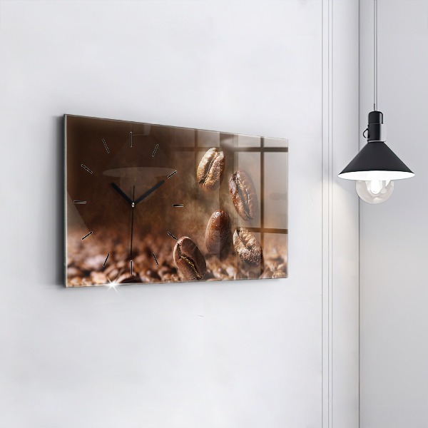 Horloge rectangulaire horizontale Café en grains