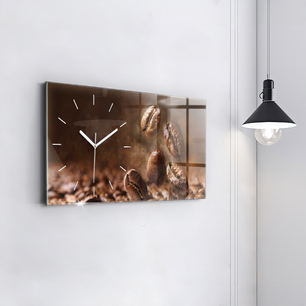Horloge rectangulaire horizontale Café en grains