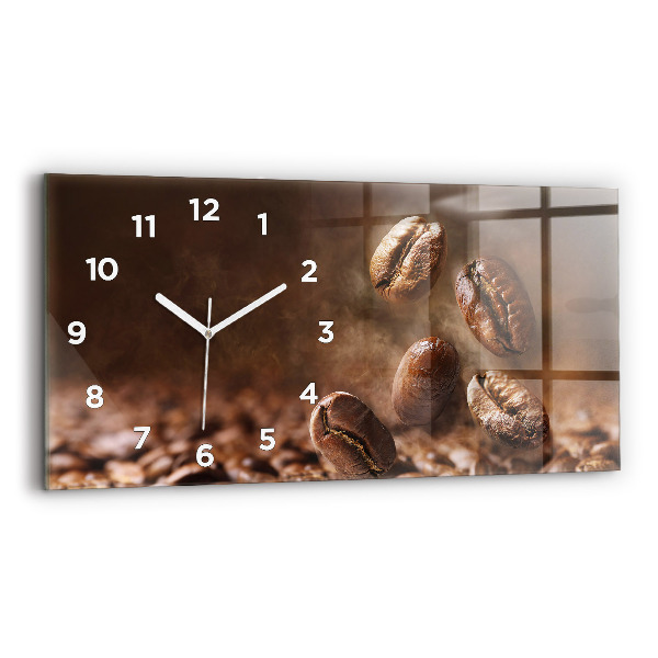 Horloge rectangulaire horizontale Café en grains