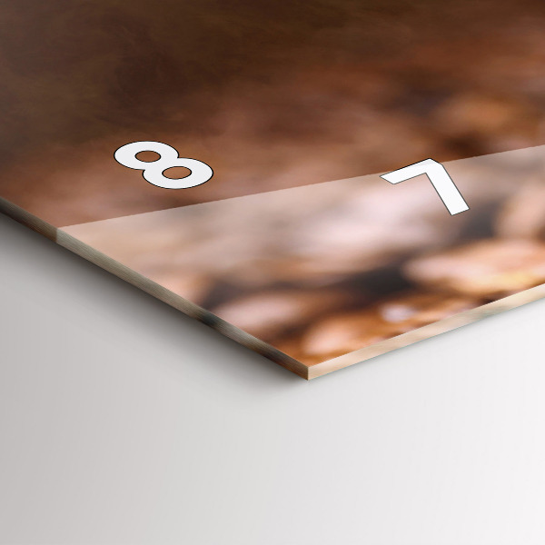 Horloge rectangulaire horizontale Café en grains