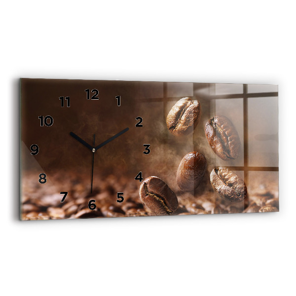 Horloge rectangulaire horizontale Café en grains