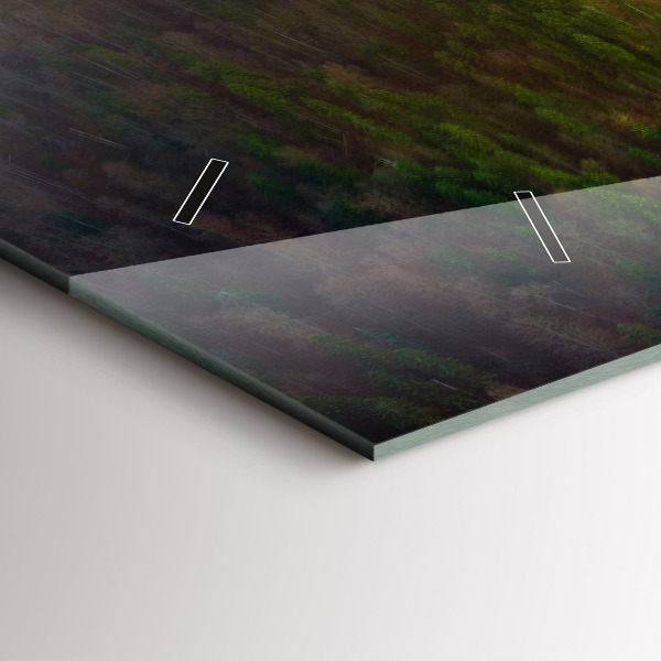 Horloge murale horizontale Coucher de soleil sur les montagnes