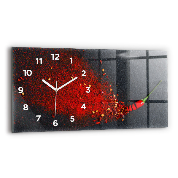 Horloge murale horizontale Épice rouge