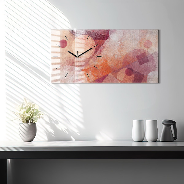 Horloge murale horizontale Abstraction géométrique