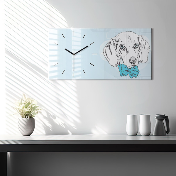 Horloge murale horizontale Chiot