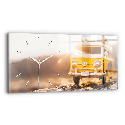 Horloge murale horizontale Voiture en vacances