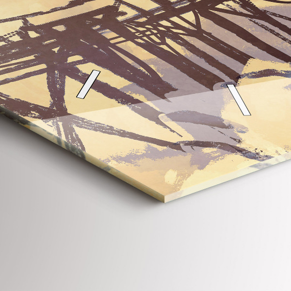 Horloge murale horizontale 'L''homme sur le vieux pont'