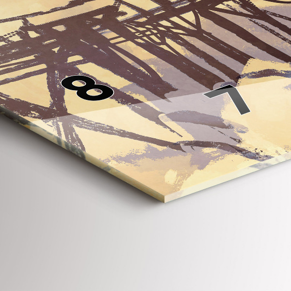 Horloge murale horizontale 'L''homme sur le vieux pont'