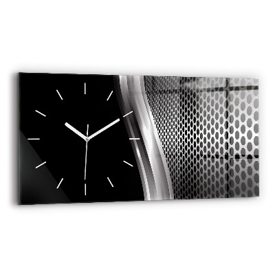 Horloge murale horizontale Abstraction du black metal