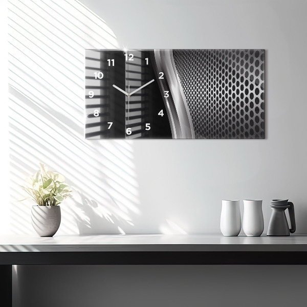 Horloge murale horizontale Abstraction du black metal