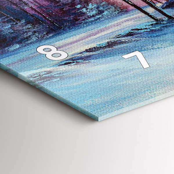 Horloge murale horizontale Sapin de Noël et pont