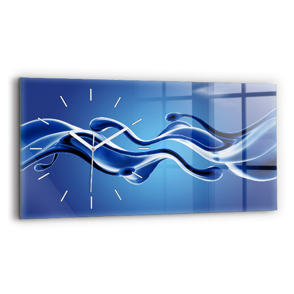 Horloge murale horizontale Abstraction liquide