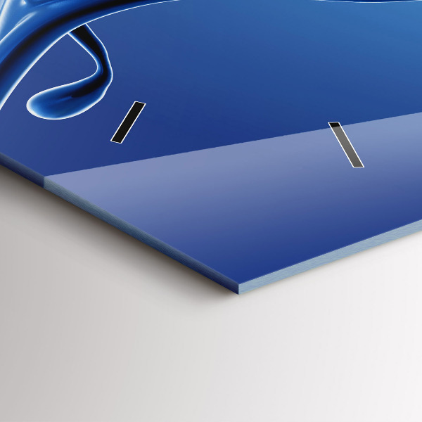 Horloge murale horizontale Abstraction liquide