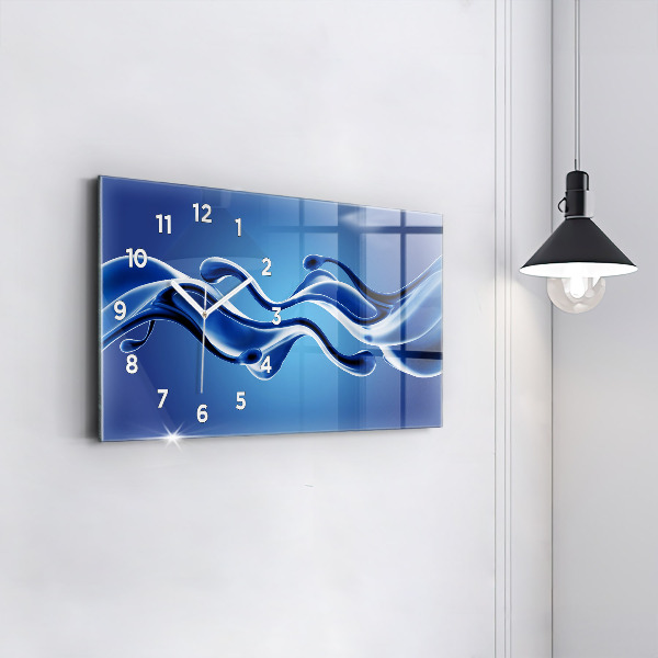 Horloge murale horizontale Abstraction liquide