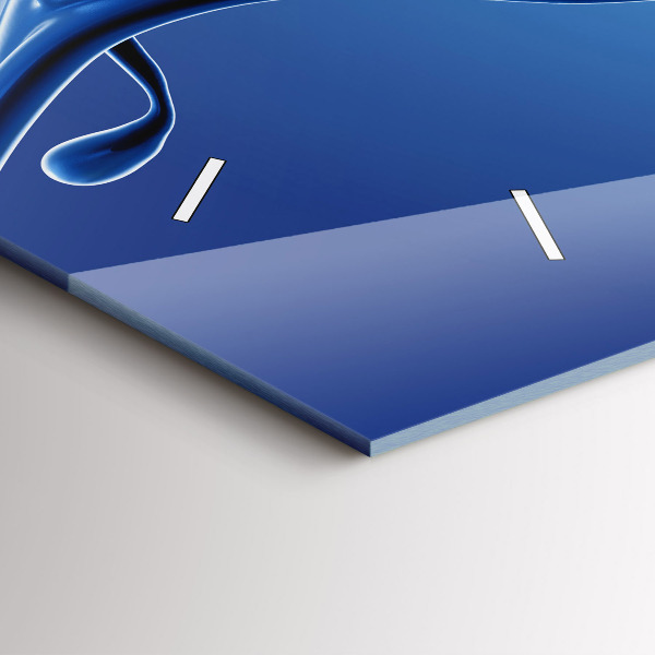 Horloge murale horizontale Abstraction liquide