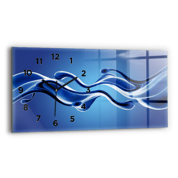 Horloge murale horizontale Abstraction liquide