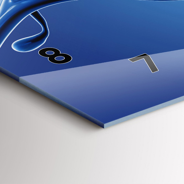 Horloge murale horizontale Abstraction liquide