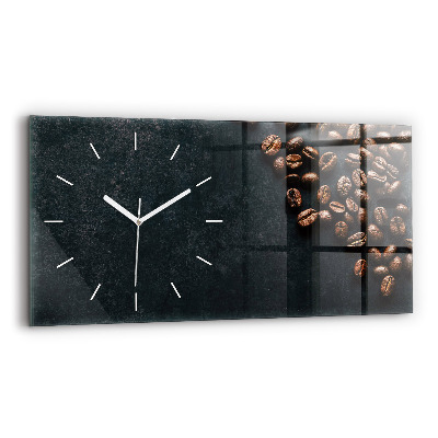 Horloge murale horizontale Café en grains