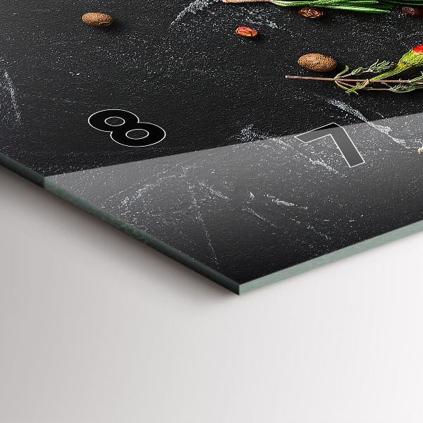 Horloge murale horizontale Épices sur le comptoir