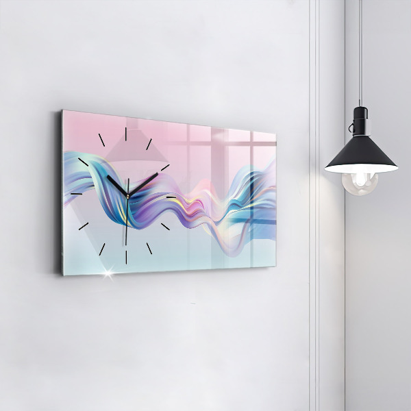 Horloge murale horizontale 'Élément d''écoulement de fluide'