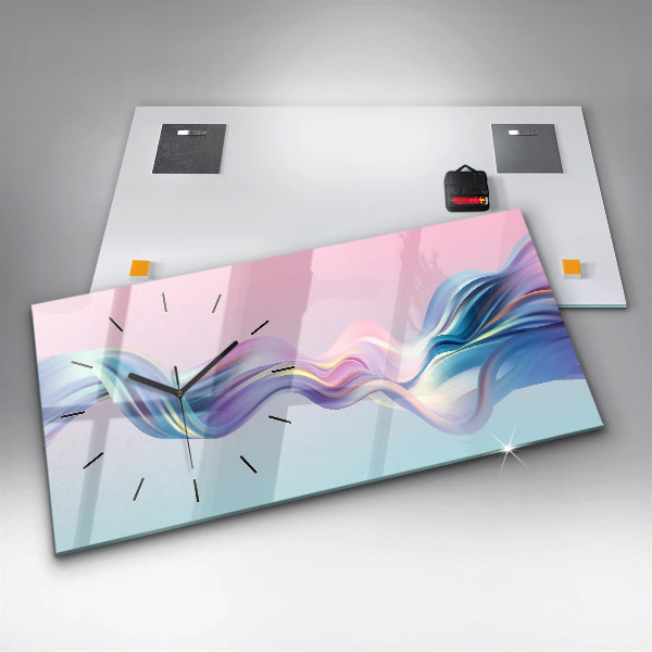 Horloge murale horizontale 'Élément d''écoulement de fluide'